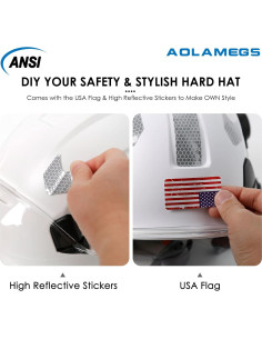 Casco de Seguridad Aolamegs Blanco con Visera Ahumada 2
