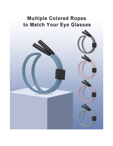 Paquete de 3 correas para gafas de sol - Ajustables y cómodas