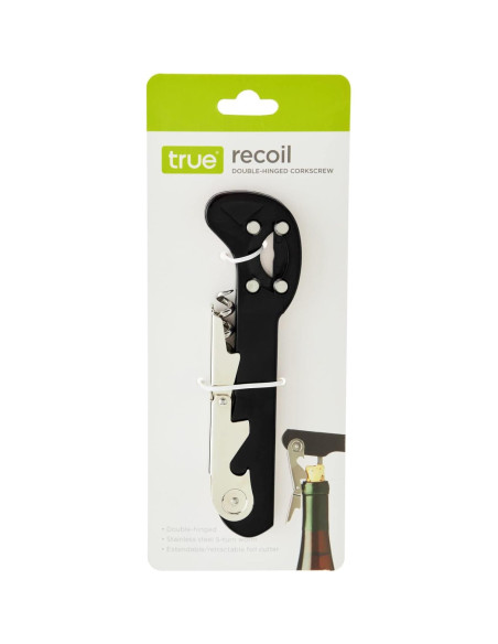 Sacacorchos Doble Bisagra True Recoil Acero Inoxidable Negro Sacacorchos Doble Bisagra True Recoil Acero Inoxidable Negro