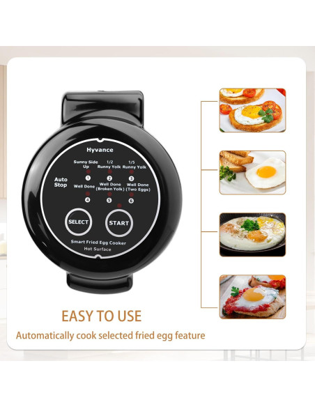 Cocinador de Huevos Fritos Hyvance HYS001AC 6 Huevos Negro Cocinador de Huevos Fritos Hyvance HYS001AC 6 Huevos Negro