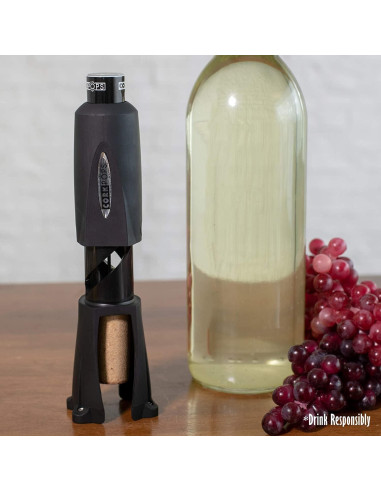 Abridor de Vino Cork Pops Legacy Negro con 3 Cartuchos
