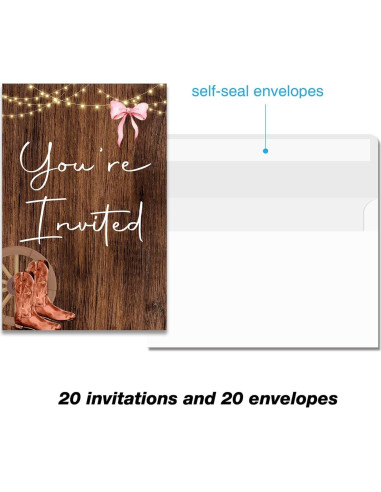Invitaciones Fiesta Revelación Género Soiceu Set 20