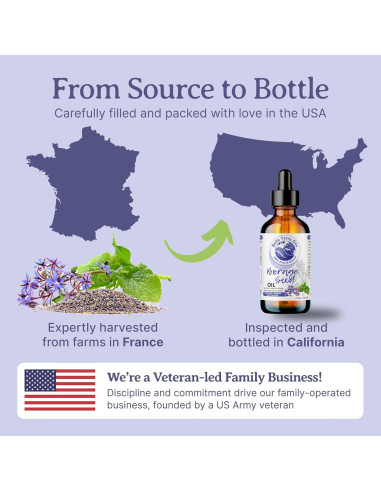 Aceite de Semilla de Borraja Orgánico Bella Terra 118ml - Rico en GLA