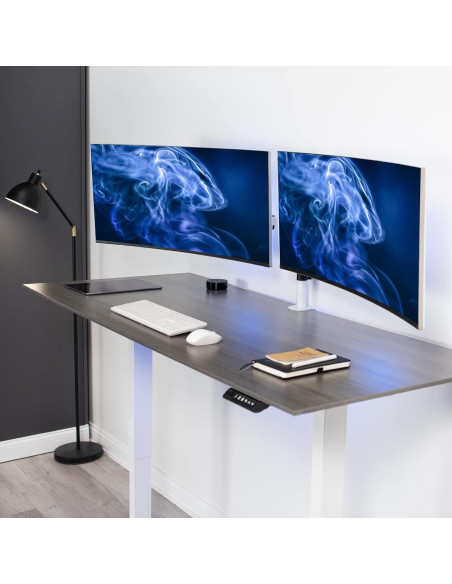 Soporte Doble para Monitor VIVO STAND-TS38CW Ajustable Blanco Soporte Doble para Monitor VIVO STAND-TS38CW Ajustable Blanco