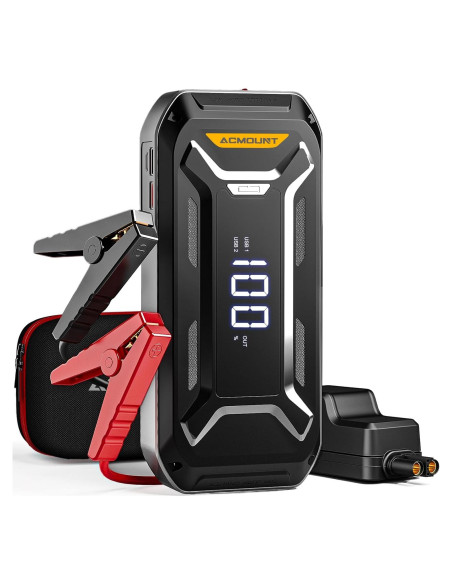 Arrancador de Coche Acmount P120 5000A 12V Pantalla LCD Arrancador de Coche Acmount P120 5000A 12V Pantalla LCD