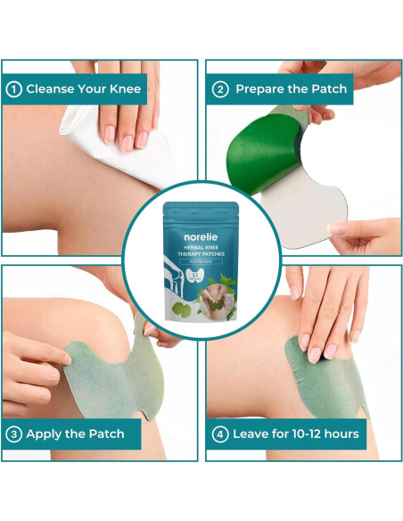Parche Herbal Norelie para Rodillas - Alivio Natural 12 Parches Parche Herbal Norelie para Rodillas - Alivio Natural 12 Parches