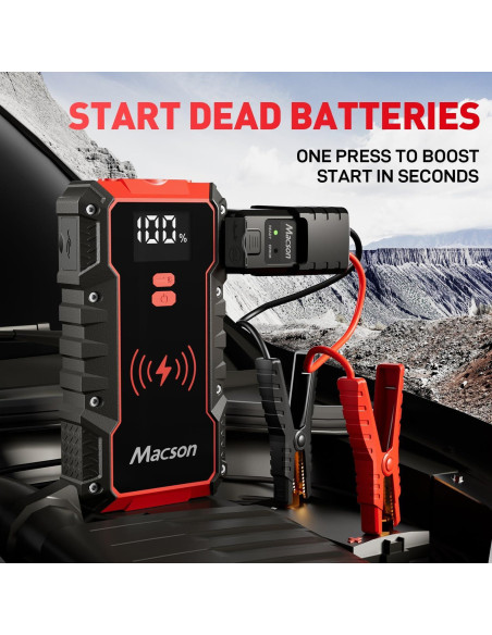 Arrancador de batería Macson M161A-016 3000A 12V 16000mAh Arrancador de batería Macson M161A-016 3000A 12V 16000mAh