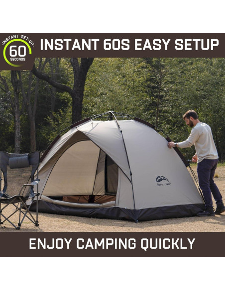 Carpa de Camping Happy Travel Pop Up 2 Personas Impermeable Carpa de Camping Happy Travel Pop Up 2 Personas Impermeable