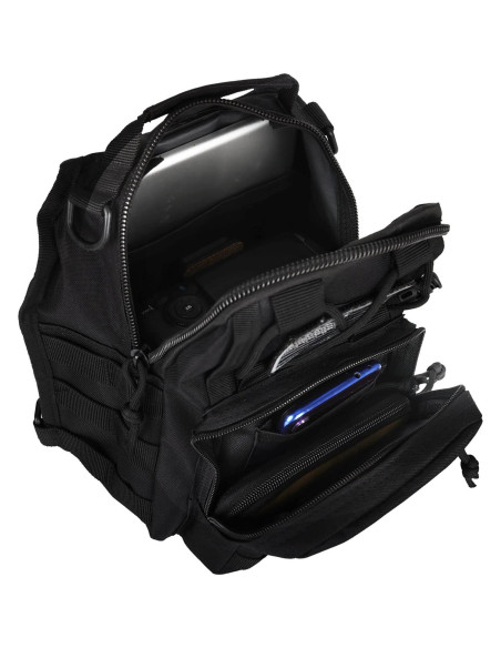 Mochila Táctica BOMTURN Sling 9L Impermeable Negra Mochila Táctica BOMTURN Sling 9L Impermeable Negra