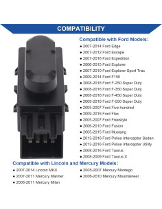 Interruptor de Asiento Eléctrico Obaee 6 Vías Compatible Ford 2