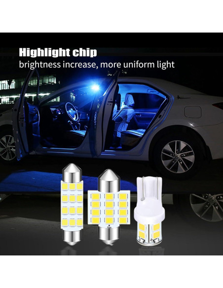 Pack 24 Bombillas LED GKmow GKSKD501WH Blancas 31mm 42mm Pack 24 Bombillas LED GKmow GKSKD501WH Blancas 31mm 42mm