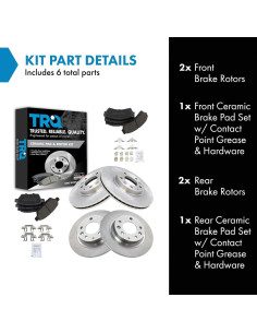 Kit de Freno Cerámico TRQ Delantero y Trasero BKA11182 2