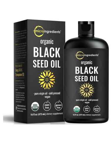 Aceite de Semilla Negra Orgánico Micro Ingredients 473 ml
