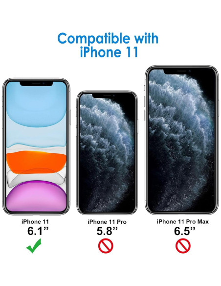 Funda JETech para iPhone 11 15.4x8x1.2cm, Transparente Funda JETech para iPhone 11 15.4x8x1.2cm, Transparente