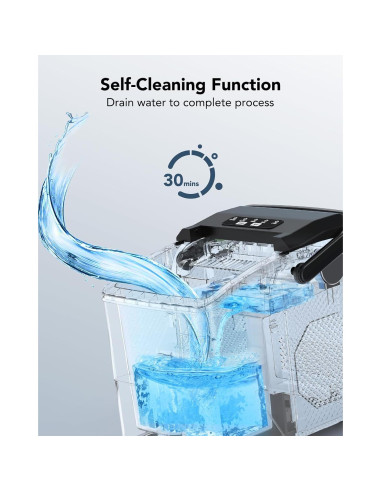 Máquina de Hielo Bebisuny 9 Cubos en 6 Minutos Portátil