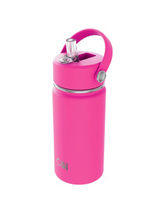 Botella de Agua OISIZ 414 ml con Tapa de Pajita Rosa
