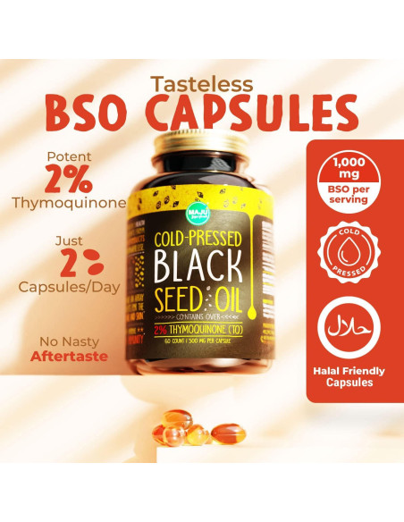 Cápsulas de Aceite de Semilla Negra Maju 60 Contenido 500mg Cápsulas de Aceite de Semilla Negra Maju 60 Contenido 500mg