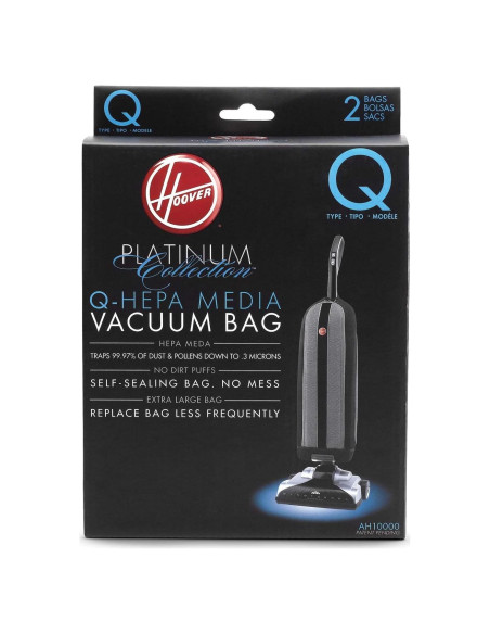 Bolsas de Aspiradora Hoover Tipo Q HEPA, Paquete de 2 Bolsas de Aspiradora Hoover Tipo Q HEPA, Paquete de 2