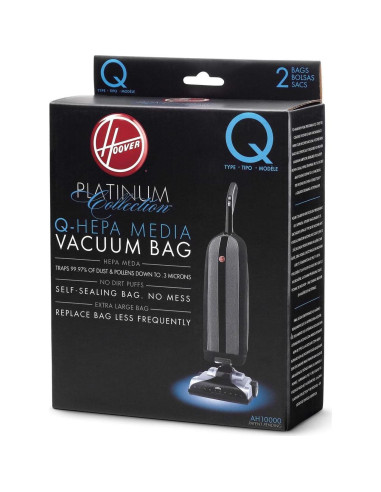 Bolsas de Aspiradora Hoover Tipo Q HEPA, Paquete de 2