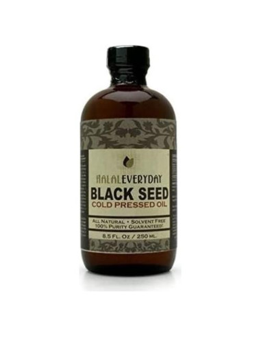 Aceite de Semilla Negra Orgánico HalalEveryday 227g Prensado en Frío