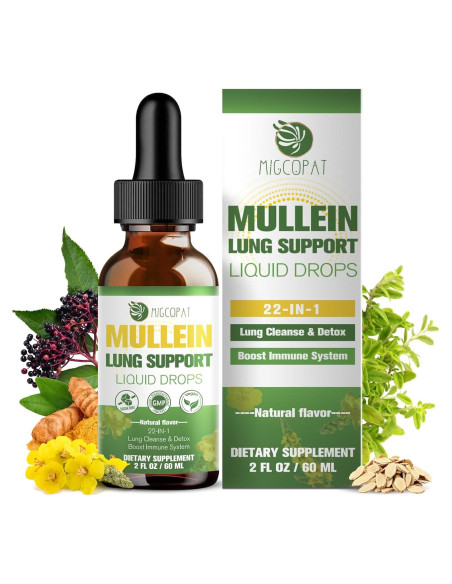 Gotas de Mullein 59 ml - Suplemento Herbal Respiratorio Natural Gotas de Mullein 59 ml - Suplemento Herbal Respiratorio Natural