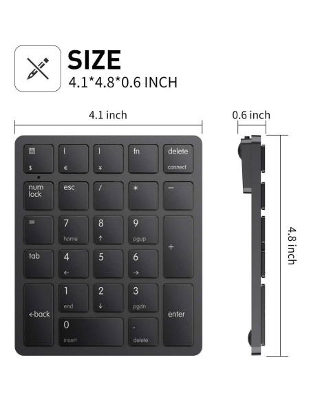 Teclado Numérico Bluetooth Havit Smart26 26 Teclas Negro Teclado Numérico Bluetooth Havit Smart26 26 Teclas Negro