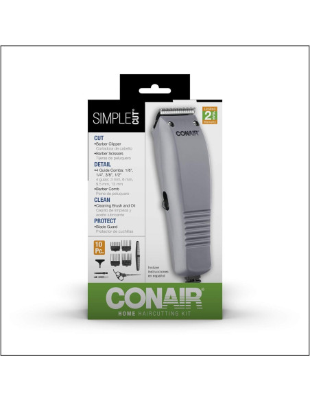 Kit de Corte de Cabello ConairMAN 10 Piezas Gris Kit de Corte de Cabello ConairMAN 10 Piezas Gris