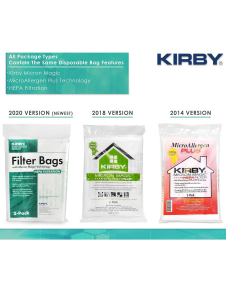 Bolsas de Filtro HEPA Kirby 6-Pack | Modelo 204814 | Estilo F/Twist Bolsas de Filtro HEPA Kirby 6-Pack | Modelo 204814 | Estilo F/Twist