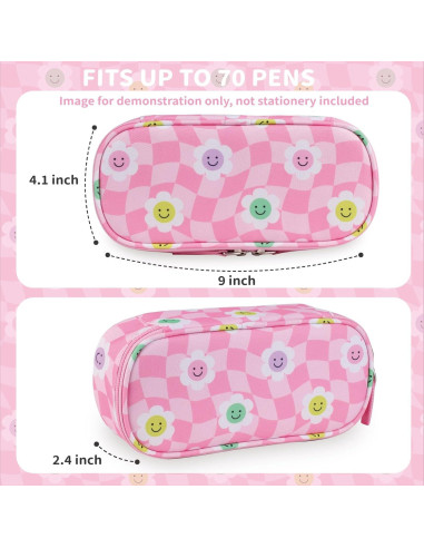 Estuche de Lápices Bunnychill Rosa Flores Gran Capacidad