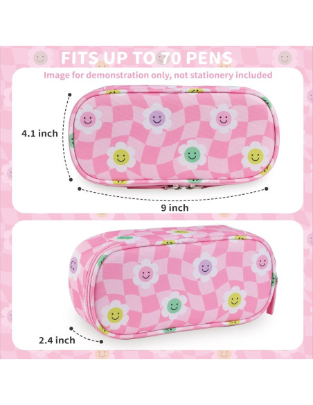 Estuche de Lápices Bunnychill Rosa Flores Gran Capacidad Estuche de Lápices Bunnychill Rosa Flores Gran Capacidad