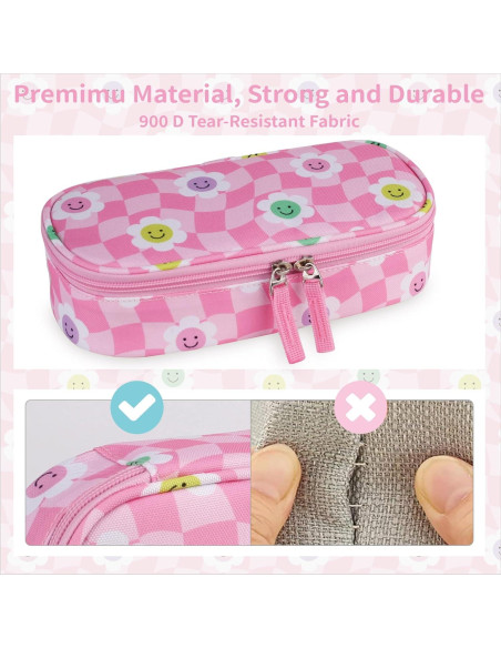 Estuche de Lápices Bunnychill Rosa Flores Gran Capacidad Estuche de Lápices Bunnychill Rosa Flores Gran Capacidad