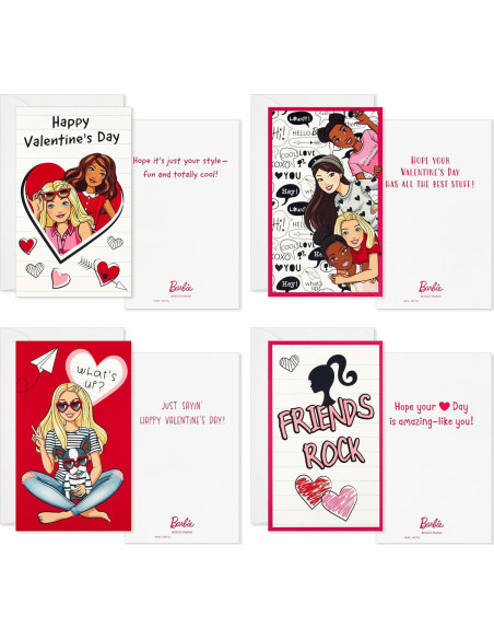 Tarjetas de San Valentín Hallmark Barbie 32 Tarjetas y Buzón Tarjetas de San Valentín Hallmark Barbie 32 Tarjetas y Buzón