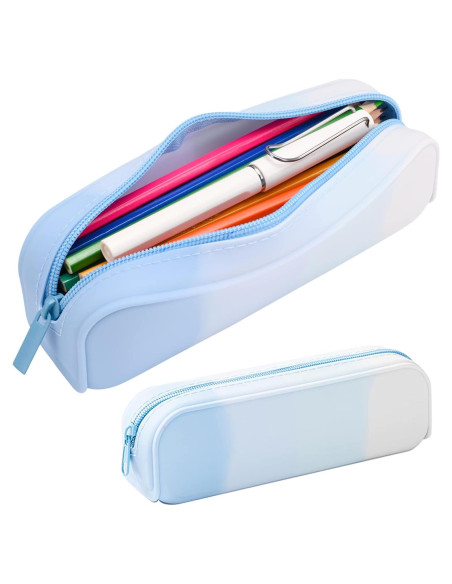 Estuche de Lápices Minimaliving Silicona Azul Impermeable Estuche de Lápices Minimaliving Silicona Azul Impermeable