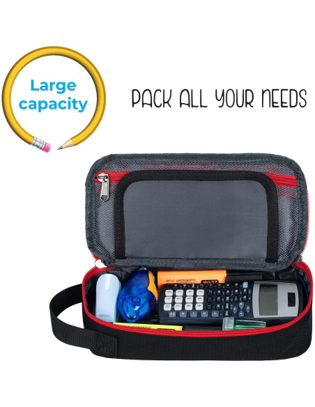 Estuche Grande ECHSRT para Lápices Negro con Gran Capacidad Estuche Grande ECHSRT para Lápices Negro con Gran Capacidad