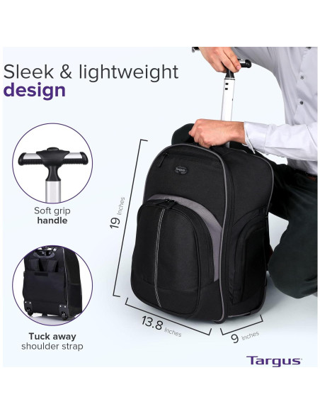 Mochila Rodante Targus 16" Negra con Funda para Laptop Mochila Rodante Targus 16" Negra con Funda para Laptop