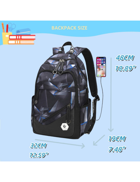 Mochila Escolar Niños Etaishow con Puerto USB 33x5x38cm Mochila Escolar Niños Etaishow con Puerto USB 33x5x38cm