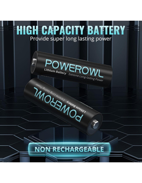 Baterías de Litio POWEROWL AA 16 Piezas 3000mAh 1.5V Baterías de Litio POWEROWL AA 16 Piezas 3000mAh 1.5V