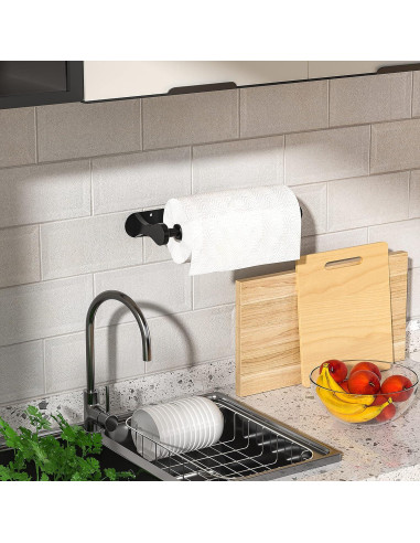 Soporte para Toallas de Papel Swaitee Negro Acero Inoxidable