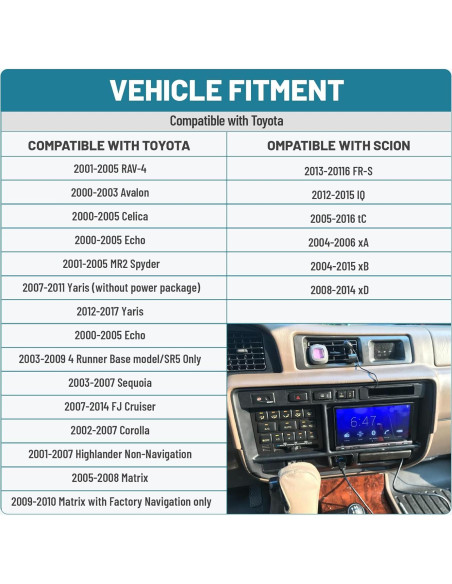 Kit Instalación Radio Double DIN NuIth para Toyota 2000-2016 Kit Instalación Radio Double DIN NuIth para Toyota 2000-2016
