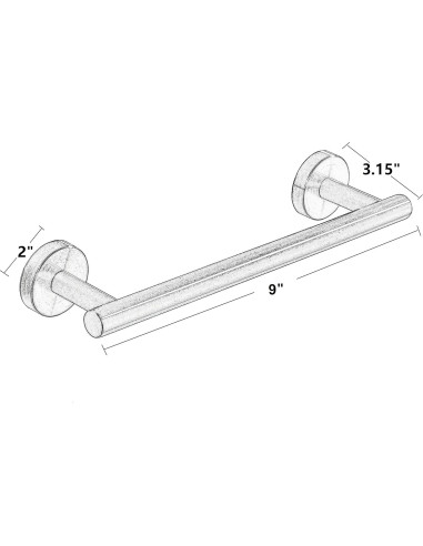 Soporte para Toallas Z MAYABBO 22,86 cm Acero Inoxidable