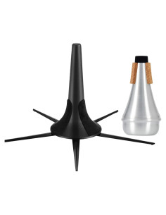 Soporte y Silenciador para Trompeta MOONBACK, Plegable y Ligero
