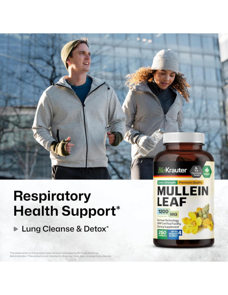 Cápsulas de Mullein BIO KRAUTER 1200 mg - 250 Unidades - Veganas Cápsulas de Mullein BIO KRAUTER 1200 mg - 250 Unidades - Veganas