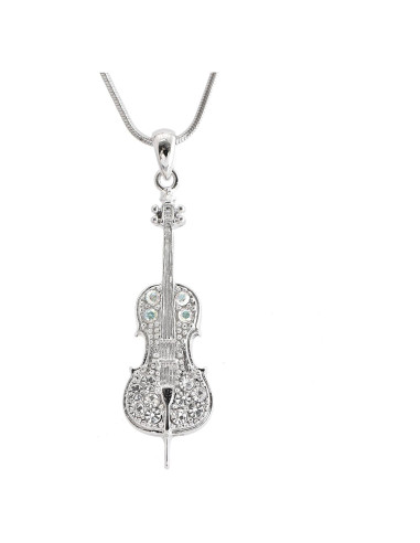 Collar de Cello Spinningdaisy con Cristal 40.64 cm