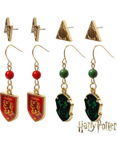 Pendientes Harry Potter Hipoalergénicos para Niñas 4 Pares