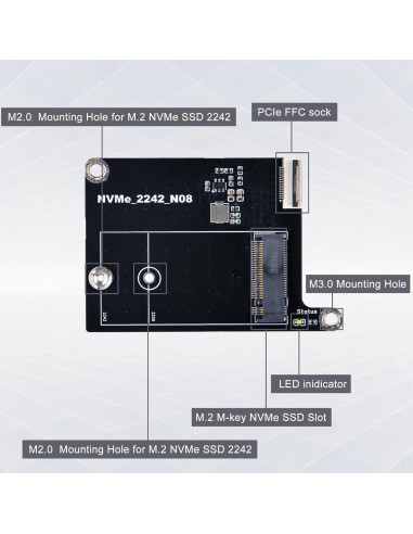 Caja GeeekPi Game5Pi con Cooler y Placa M.2 para Raspberry Pi 5