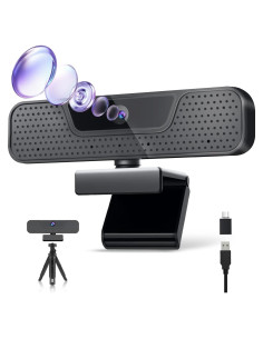 Cámara web 4K ToLuLu H10 con micrófonos y trípode