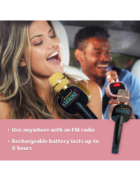 Micrófono Karaoke Carpool 2.0 Singing Machine Oro Rosa Micrófono Karaoke Carpool 2.0 Singing Machine Oro Rosa