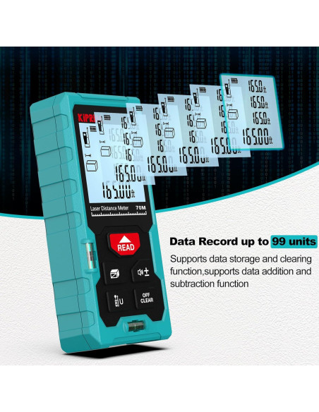 Kiprim Medidor de Distancia Láser 70m LD70E Pantalla LCD Kiprim Medidor de Distancia Láser 70m LD70E Pantalla LCD