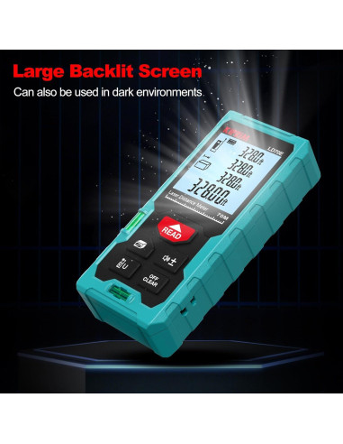 Kiprim Medidor de Distancia Láser 70m LD70E Pantalla LCD