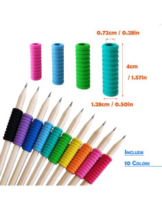 Agarraderas de Espuma OSsteed 50 Pcs Multicolor para Lápiz 2